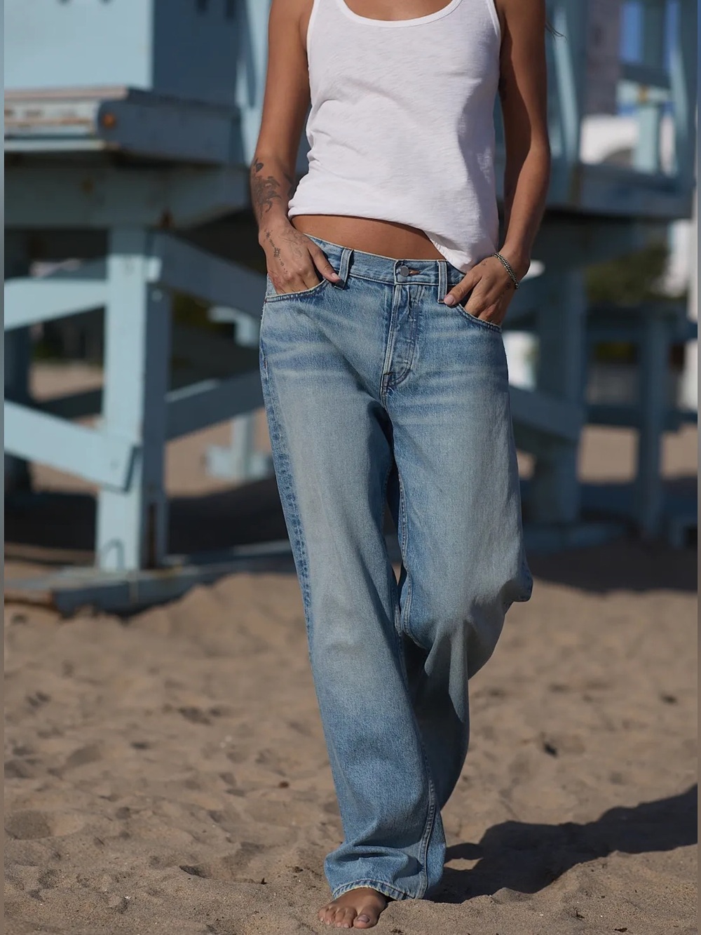 OUTERKNOWN The Beachcomber Relaxed Sea Jeans in Vintage Blue 26 x 32
